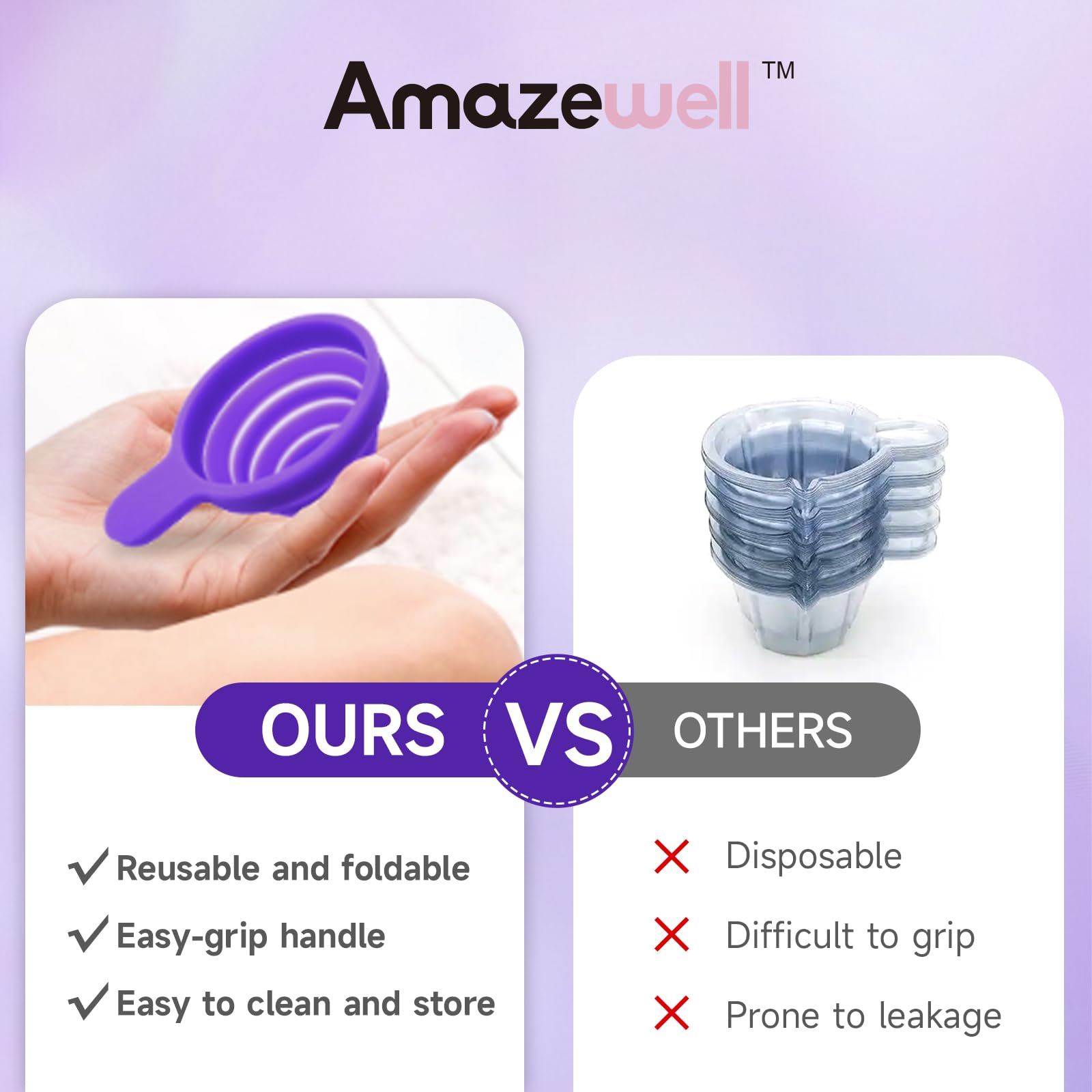 Smooth inner wall for easy cleaning and sterilization options