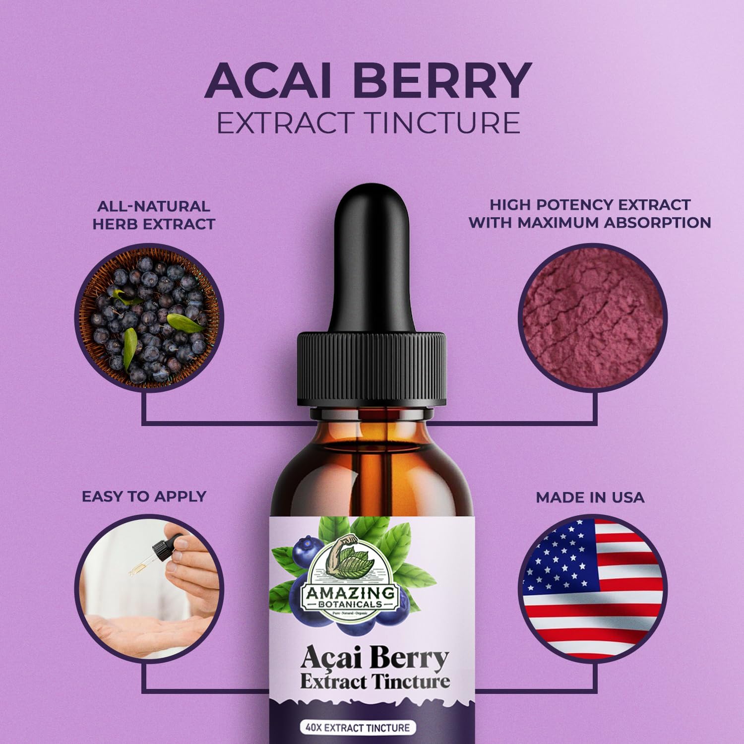 Smoothie being prepared with Acai Berry tincture