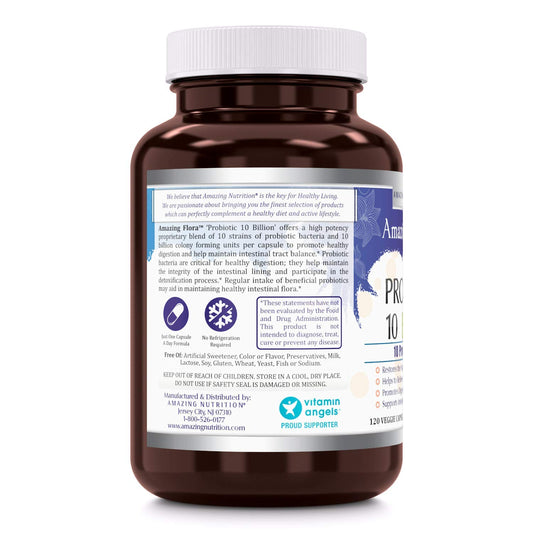 Non-GMO gluten-free probiotic supplement proudly made in the USA (120 capsules)