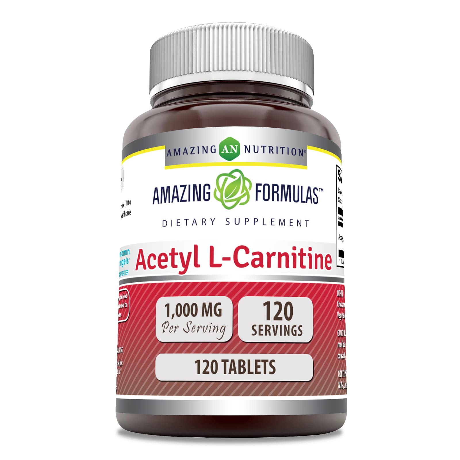 Amazing Formulas Acetyl L-Carnitine 1000 mg bottle with 120 tablets