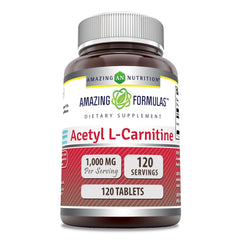 Amazing Formulas Acetyl L-Carnitine 1000 mg bottle with 120 tablets