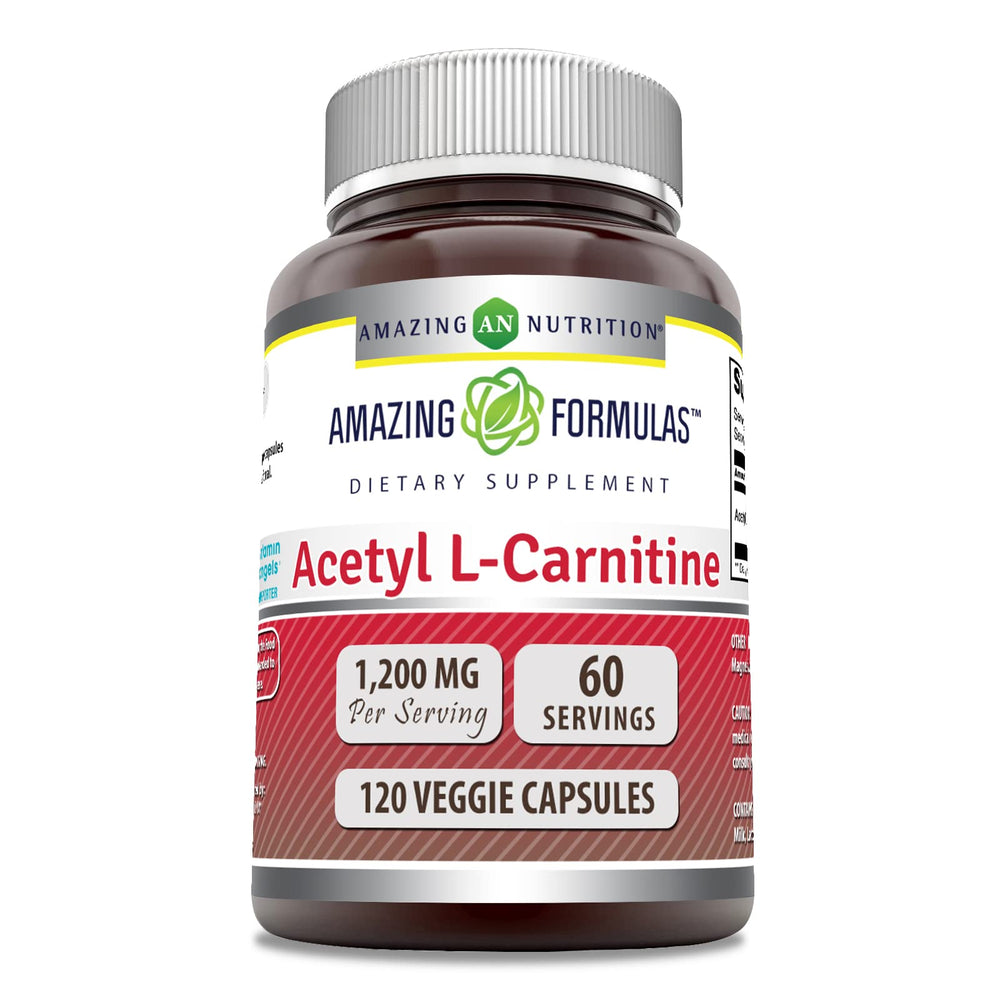 Front label of Amazing Formulas Acetyl L-Carnitine 1200 Mg bottle