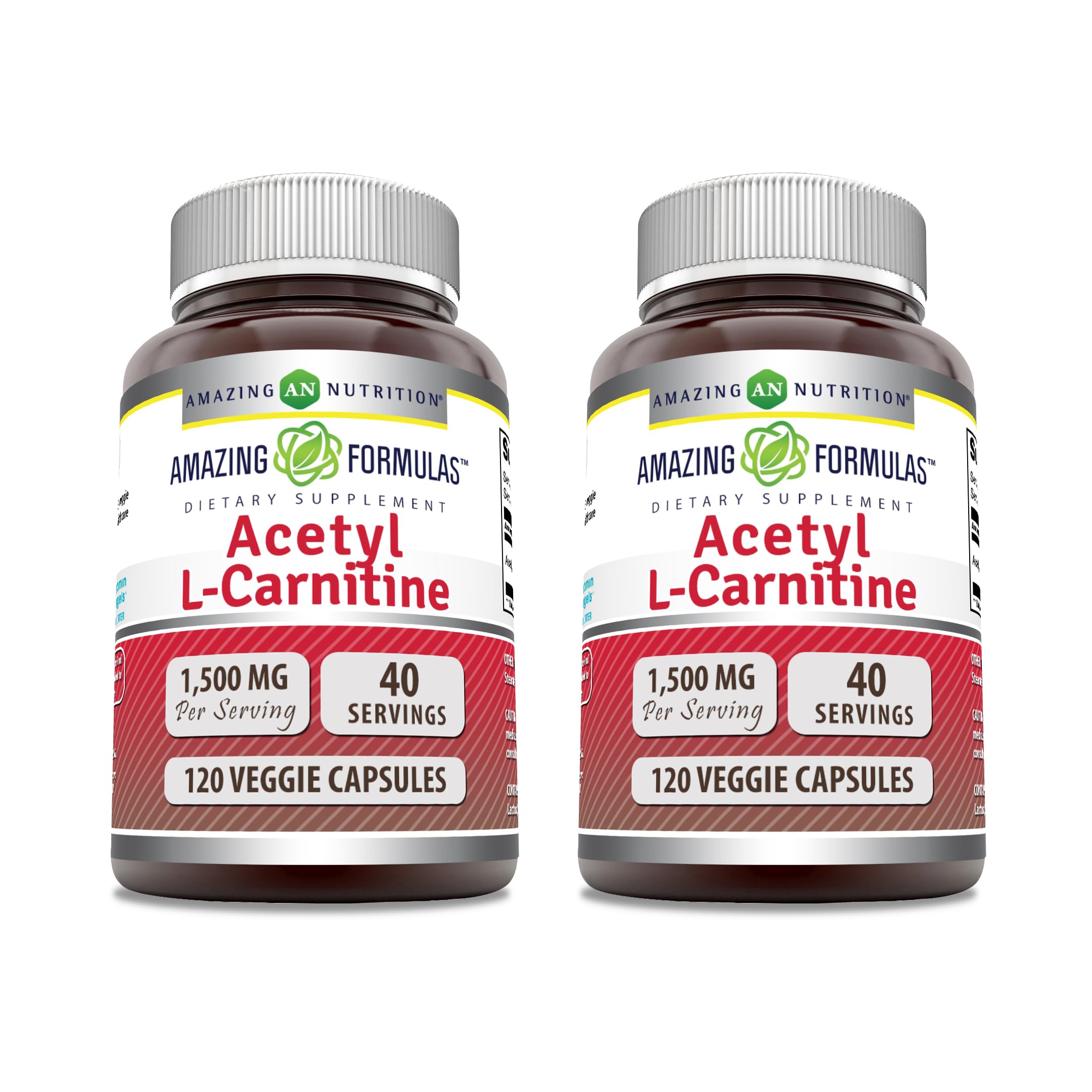 Amazing Formulas Acetyl L-Carnitine HCl 1500 mg Veggie Capsules bottle front