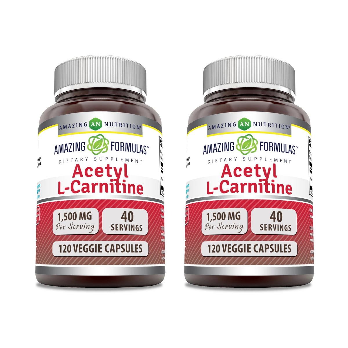 Amazing Formulas Acetyl L-Carnitine HCl 1500 mg Veggie Capsules bottle front