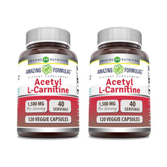 Amazing Formulas Acetyl L-Carnitine HCl 1500 mg Veggie Capsules bottle front