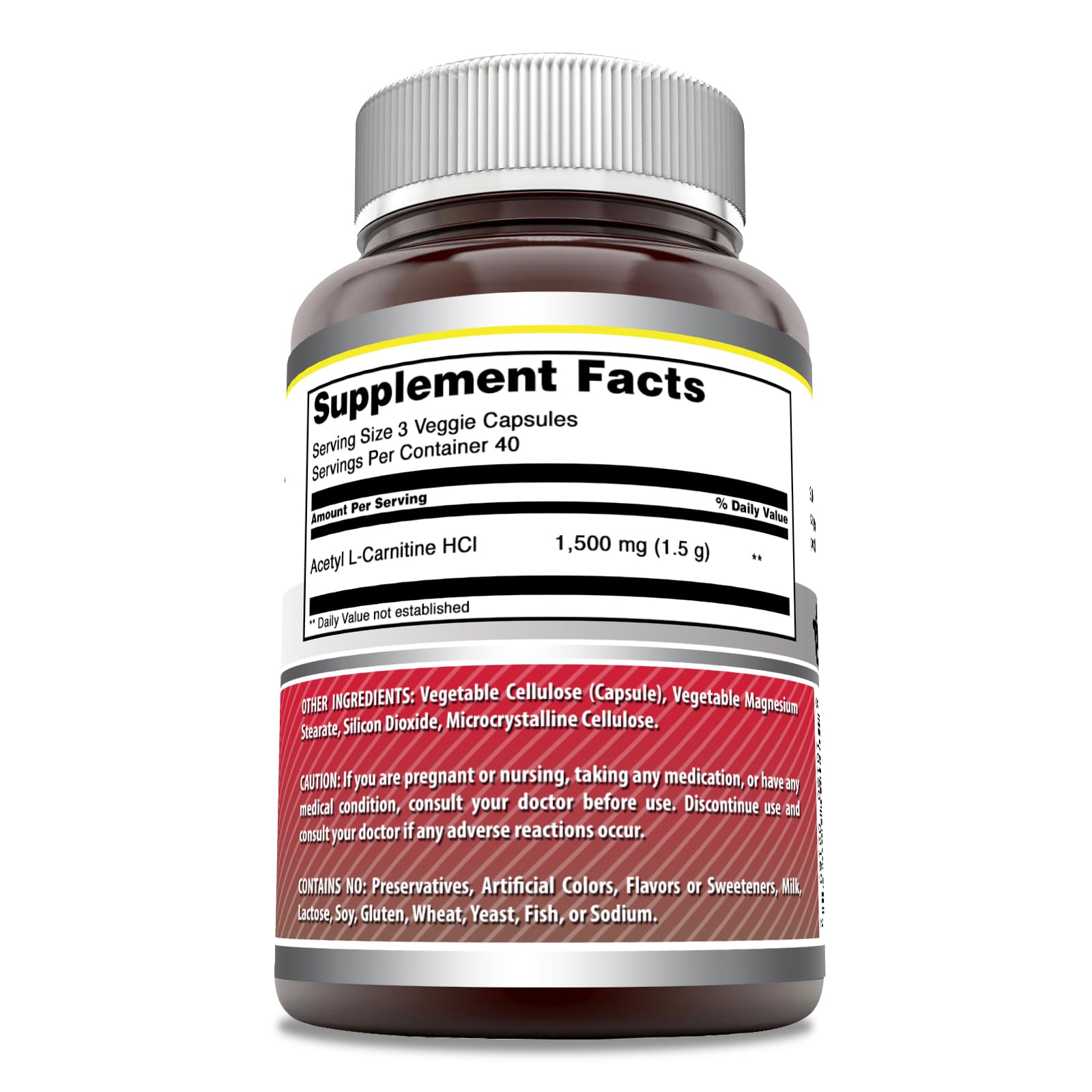 Product packaging for Amazing Formulas Acetyl L-Carnitine HCl 1500 mg Veggie Capsules