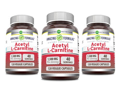 Bottle of Amazing Formulas Acetyl L-Carnitine HCl 1500 mg Veggie Capsules
