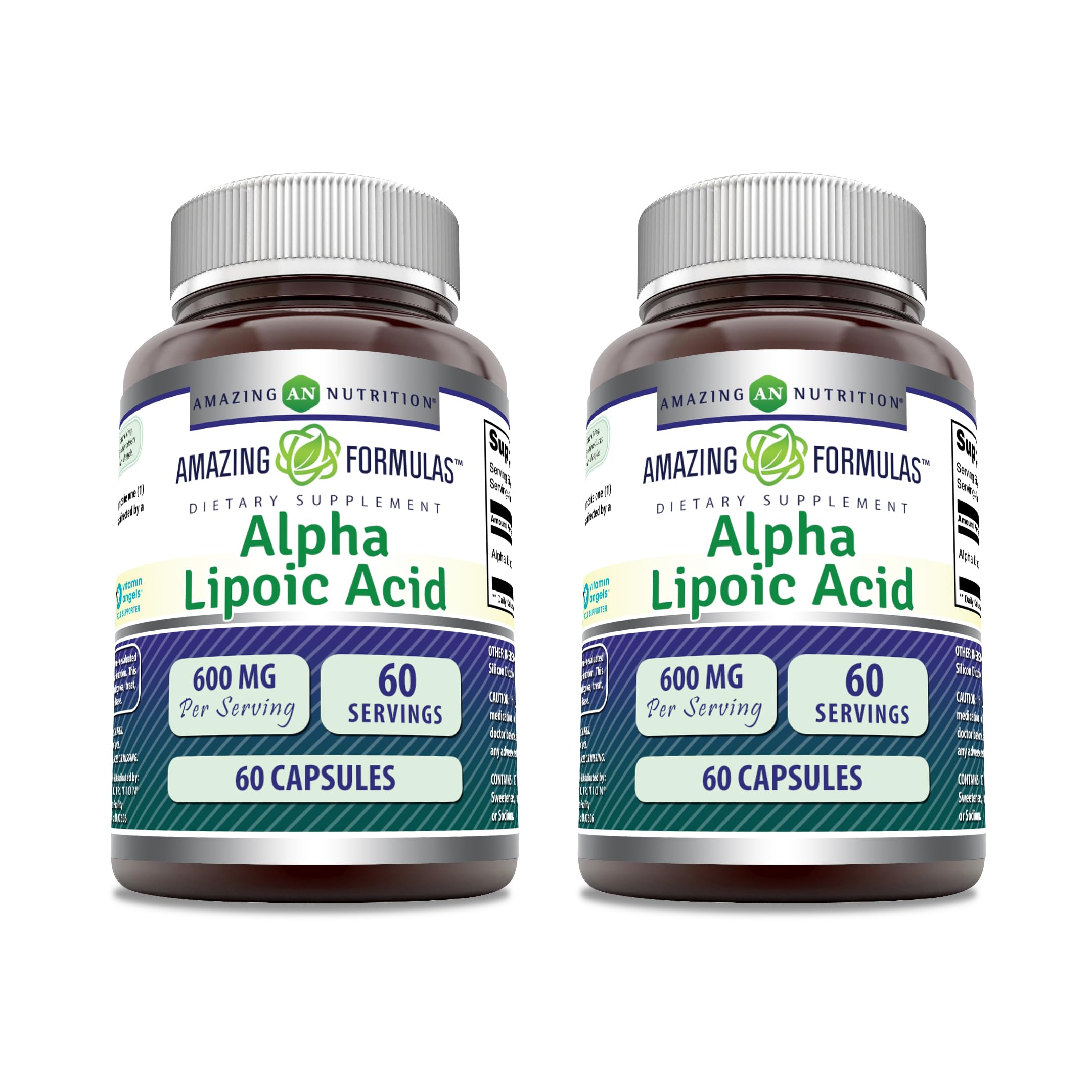 Bottle of Amazing Formulas Alpha Lipoic Acid 600 mg, 60 capsules