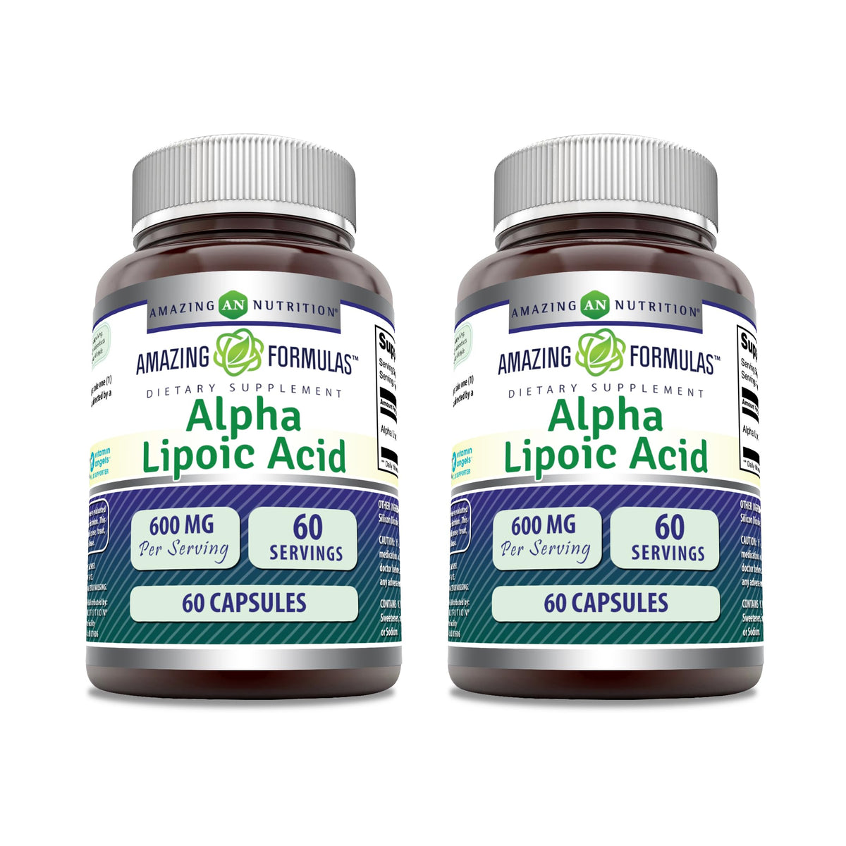 Bottle of Amazing Formulas Alpha Lipoic Acid 600 mg, 60 capsules