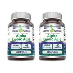 Bottle of Amazing Formulas Alpha Lipoic Acid 600 mg, 60 capsules