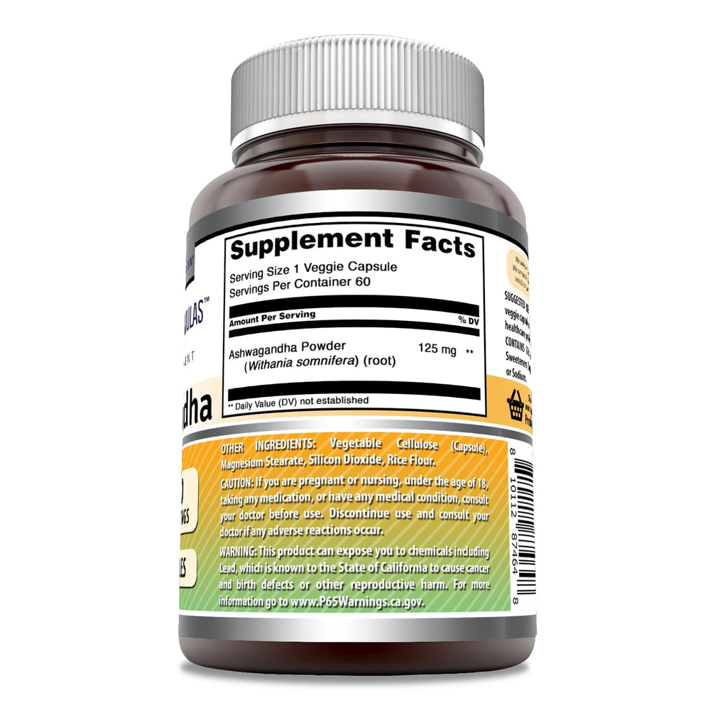One veggie capsule from the Ashwagandha supplement