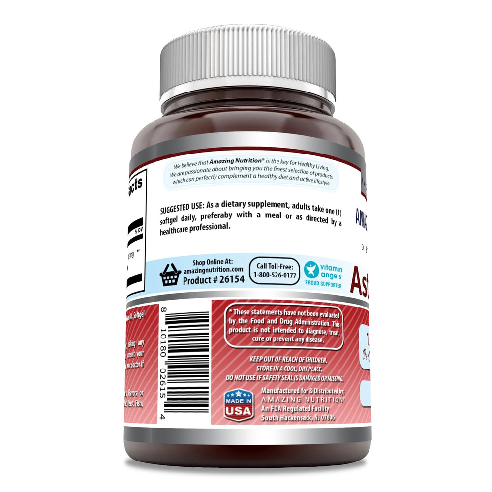 3-pack box of Amazing Formulas Astaxanthin 12mg Softgels