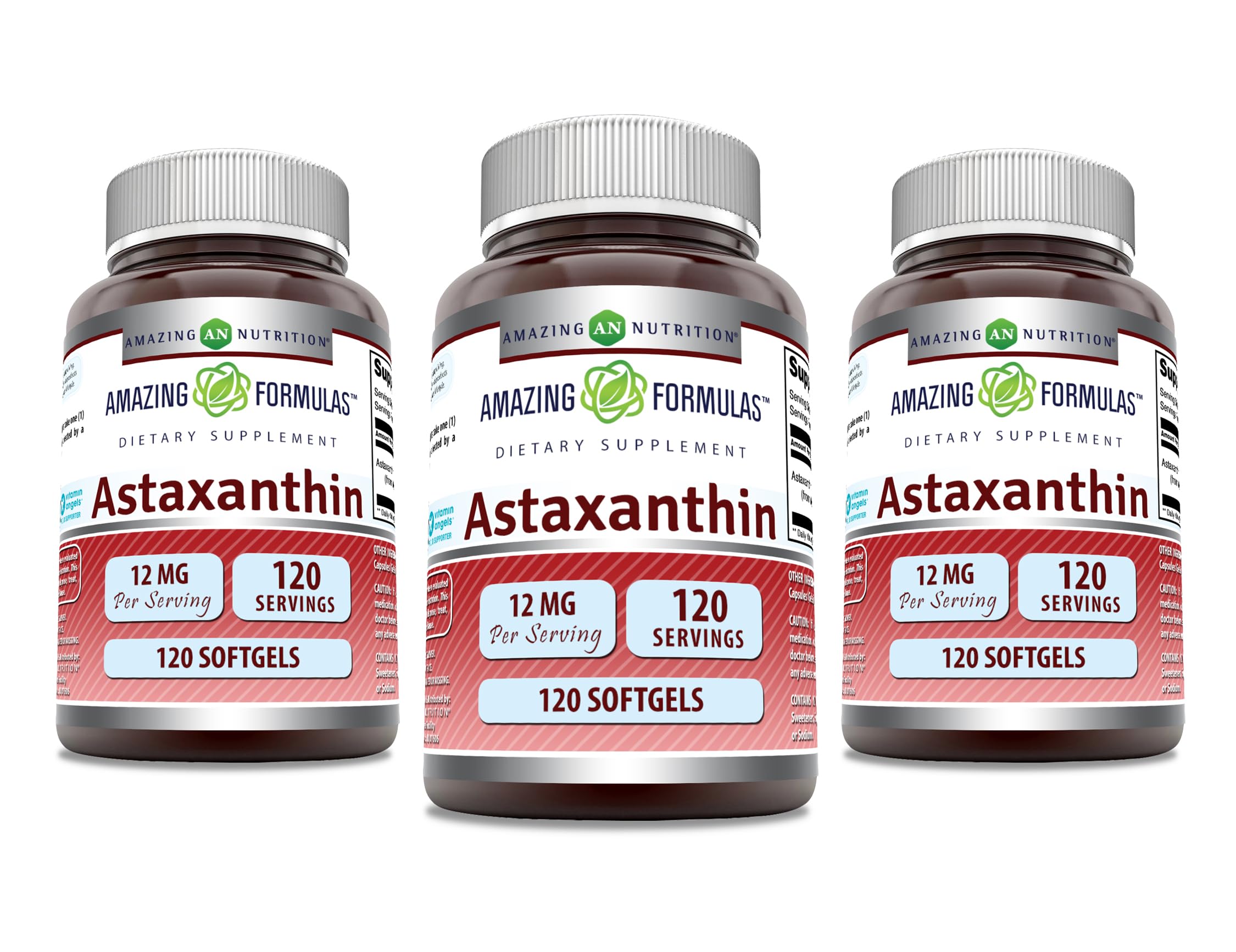 Amazing Formulas Astaxanthin 12mg Softgels bottle – front view