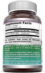 Label and packaging of Amazing Formulas Biotin with Coconut Oil Softgels – Non-GMO, Gluten-Free, Made in USA