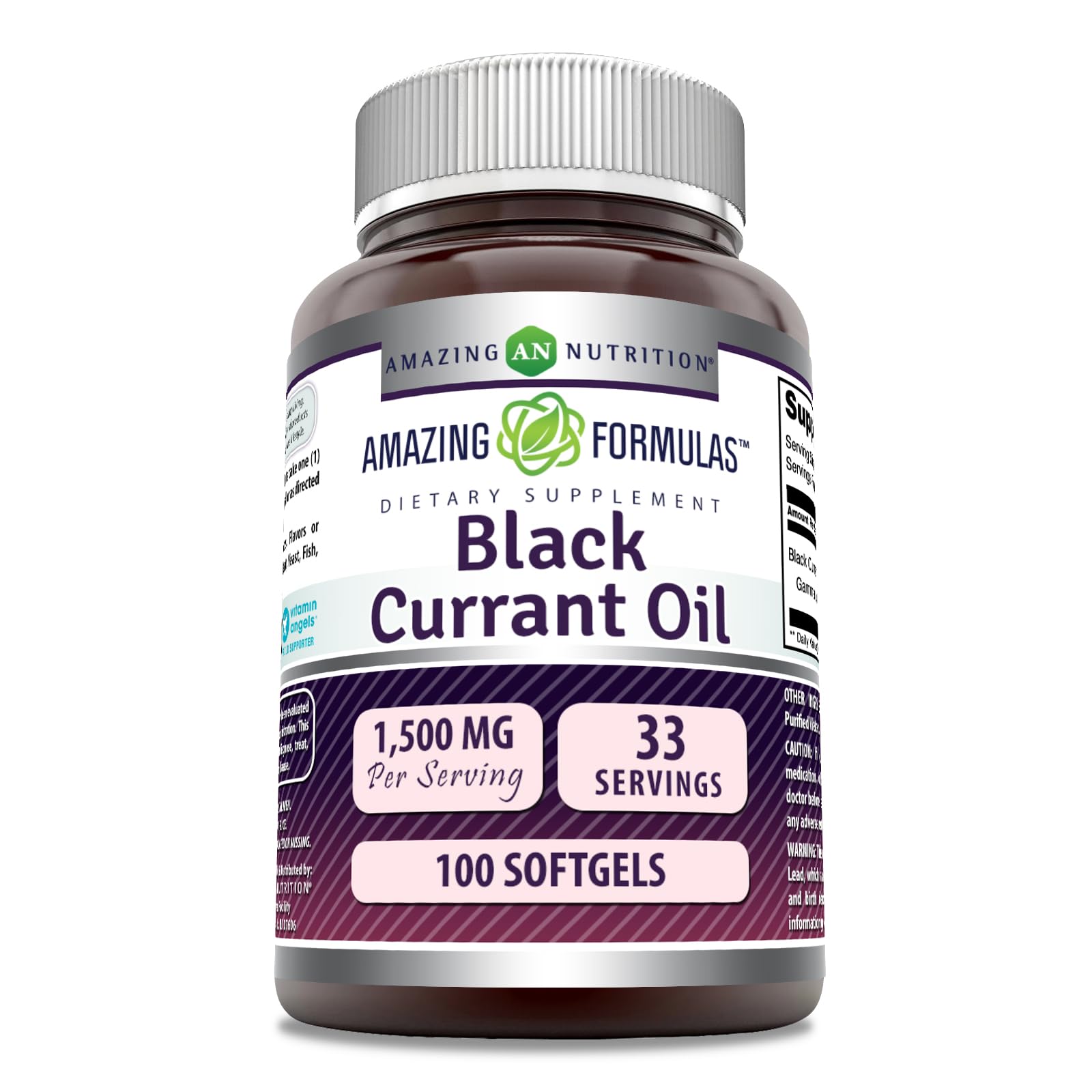 Amazing Formulas Black Currant Oil Softgels bottle label