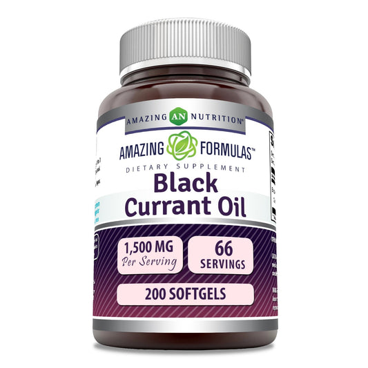 Label art for Amazing Formulas Black Currant Oil Softgels 1500 mg