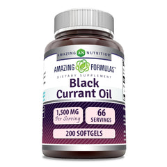 Label art for Amazing Formulas Black Currant Oil Softgels 1500 mg