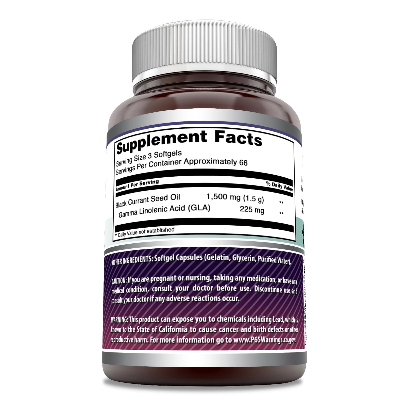 GLA (Gamma-Linolenic Acid) information on packaging