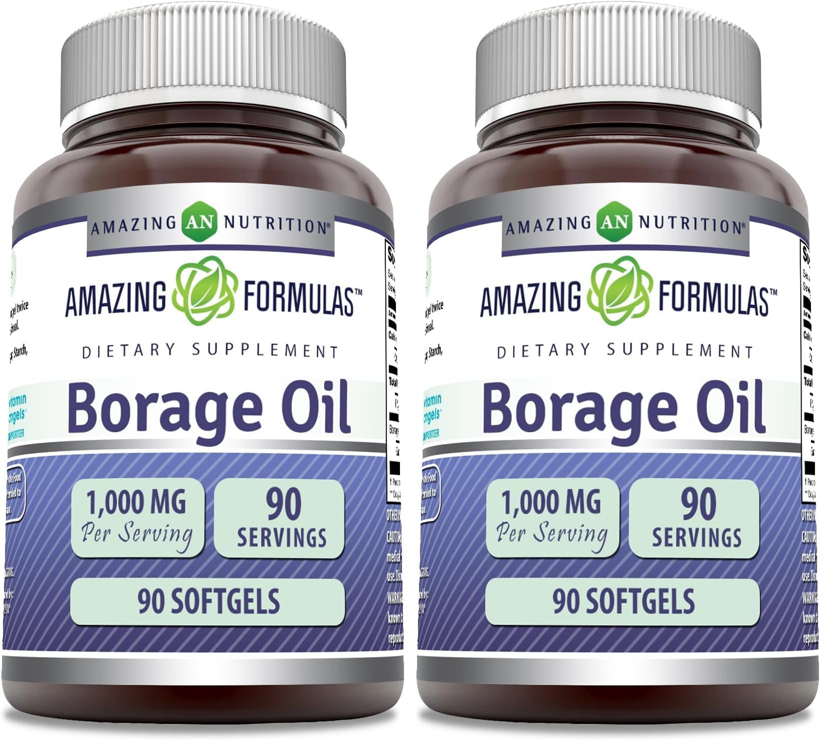 Bottle of Amazing Formulas Borage Oil Softgels 2000 mg per serving