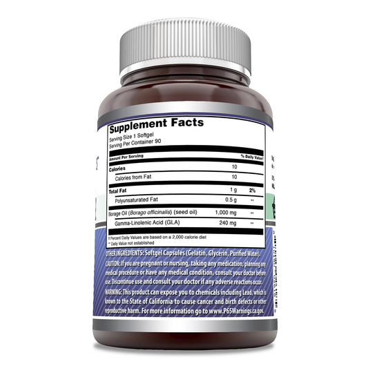 Close-up of Borage Oil Softgels capsules
