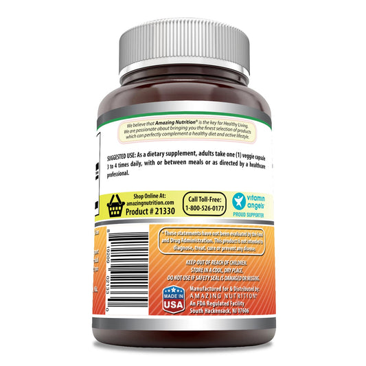 Bromelain 500 mg bottle label with supplement facts