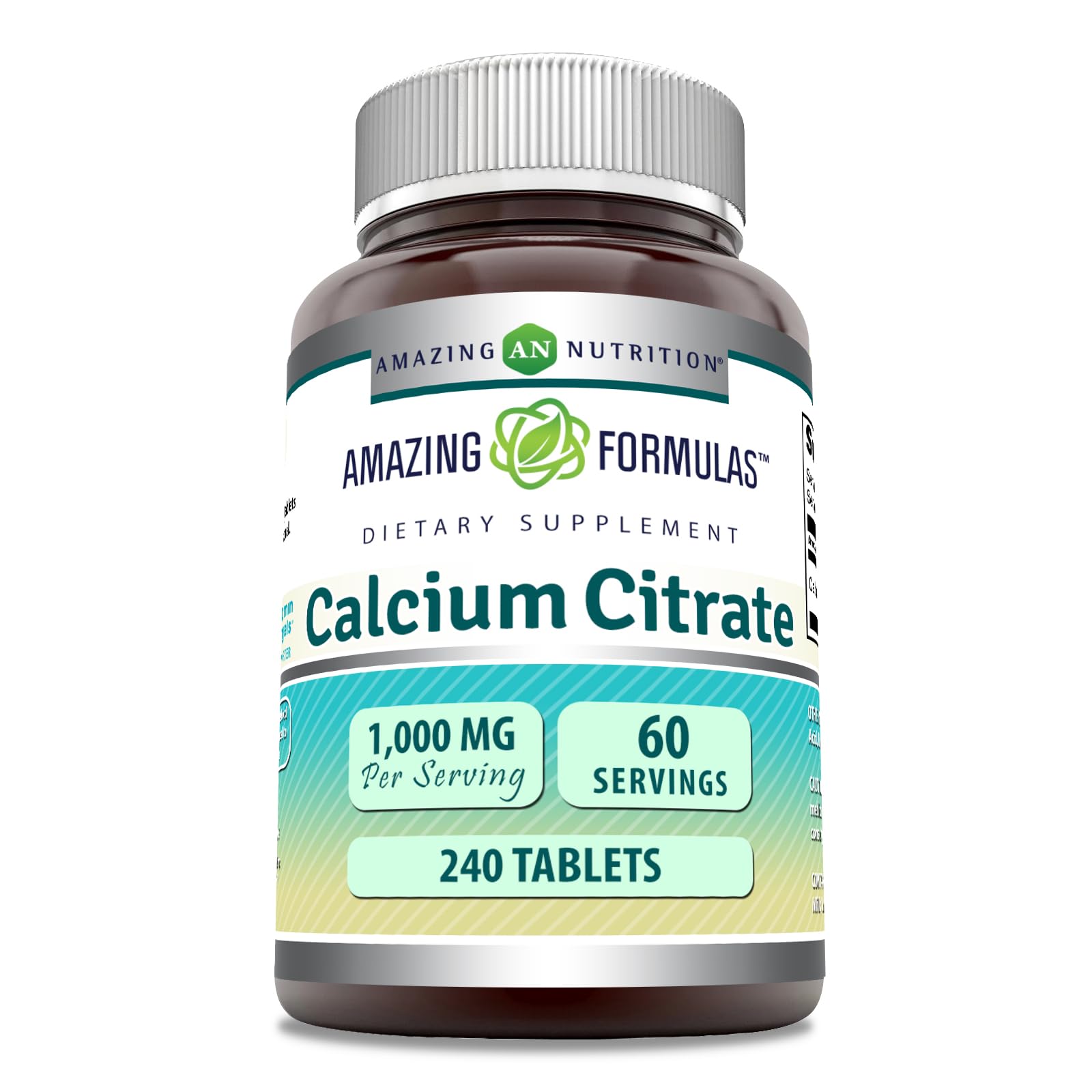 Bottle of Amazing Formulas Calcium Citrate 1000 mg 240 count