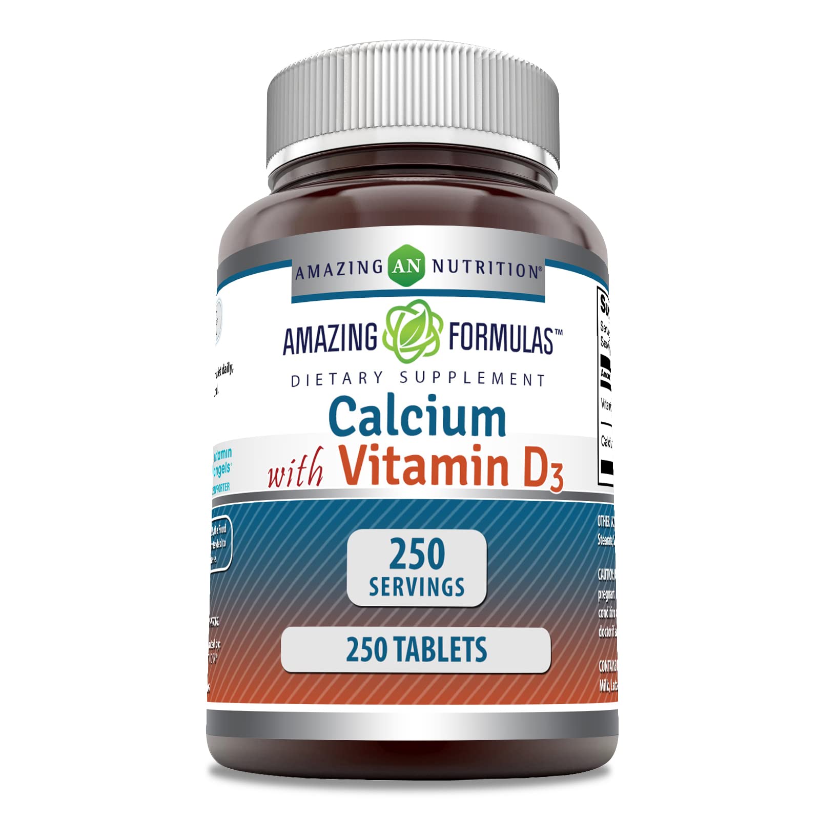 Main image: Amazing Formulas Calcium with Vitamin D3 250-count bottle
