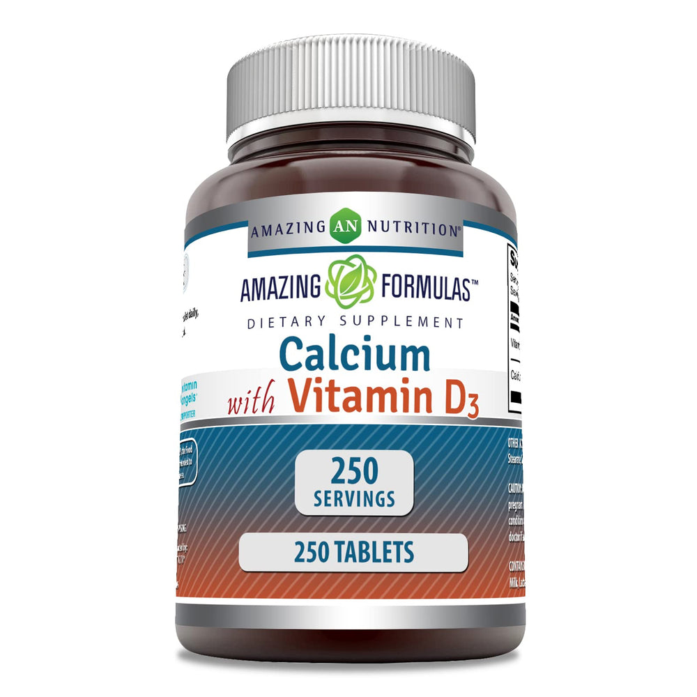 Main image: Amazing Formulas Calcium with Vitamin D3 250-count bottle