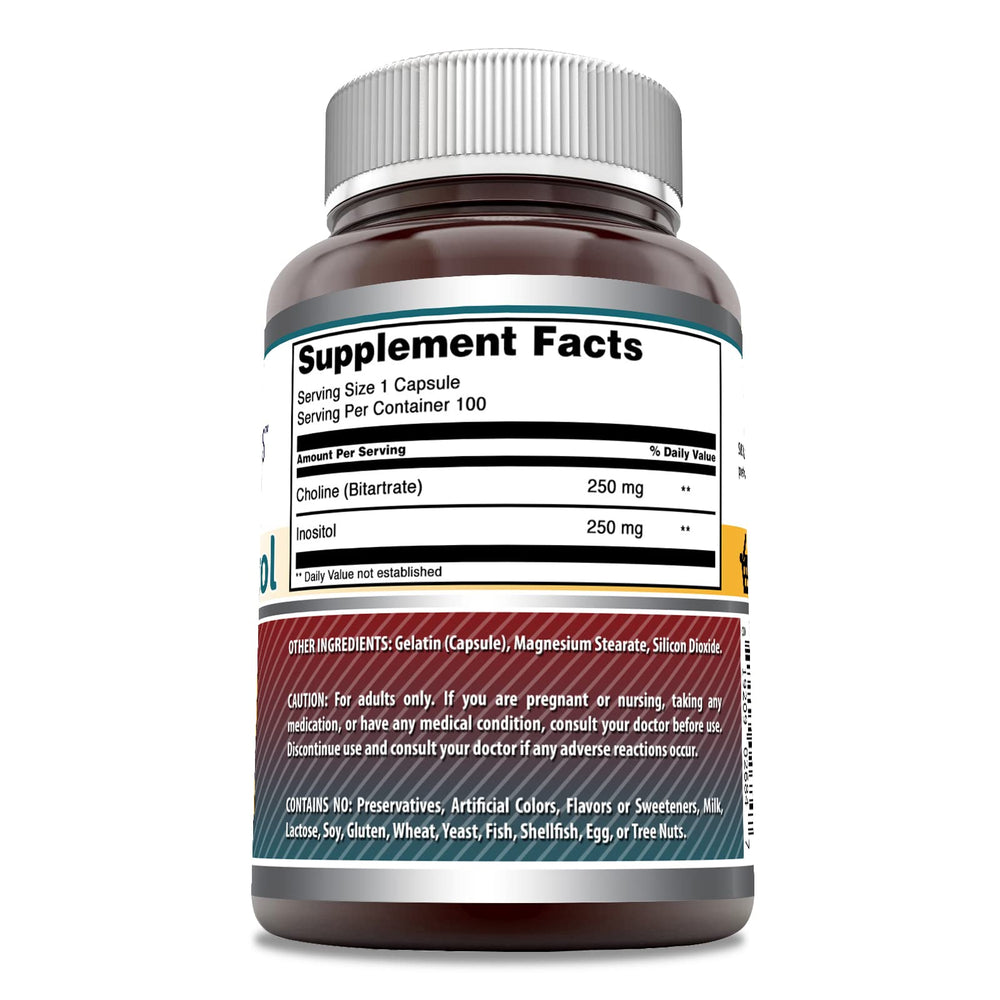 Back of the bottle showing supplement facts and ingredients