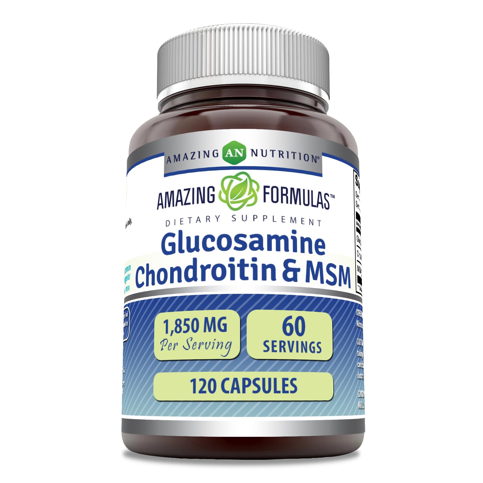 Amazing Formulas Glucosamine Chondroitin MSM bottle with 120 capsules