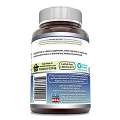 Non-GMO, Gluten Free, GMP Certified, Made in USA packaging icons on the bottle
