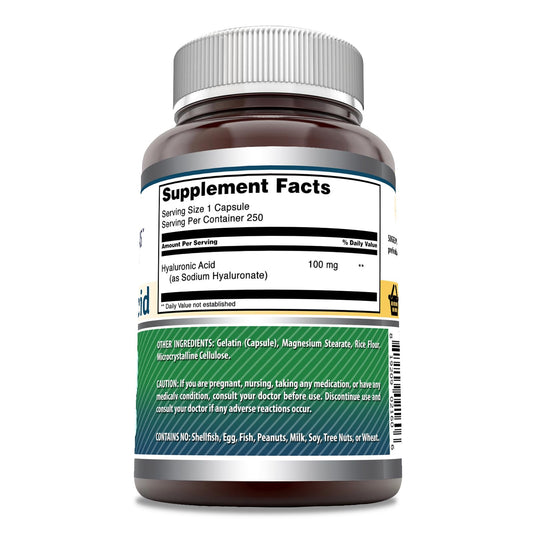 Close-up of Hyaluronic Acid capsules from Amazing Formulas