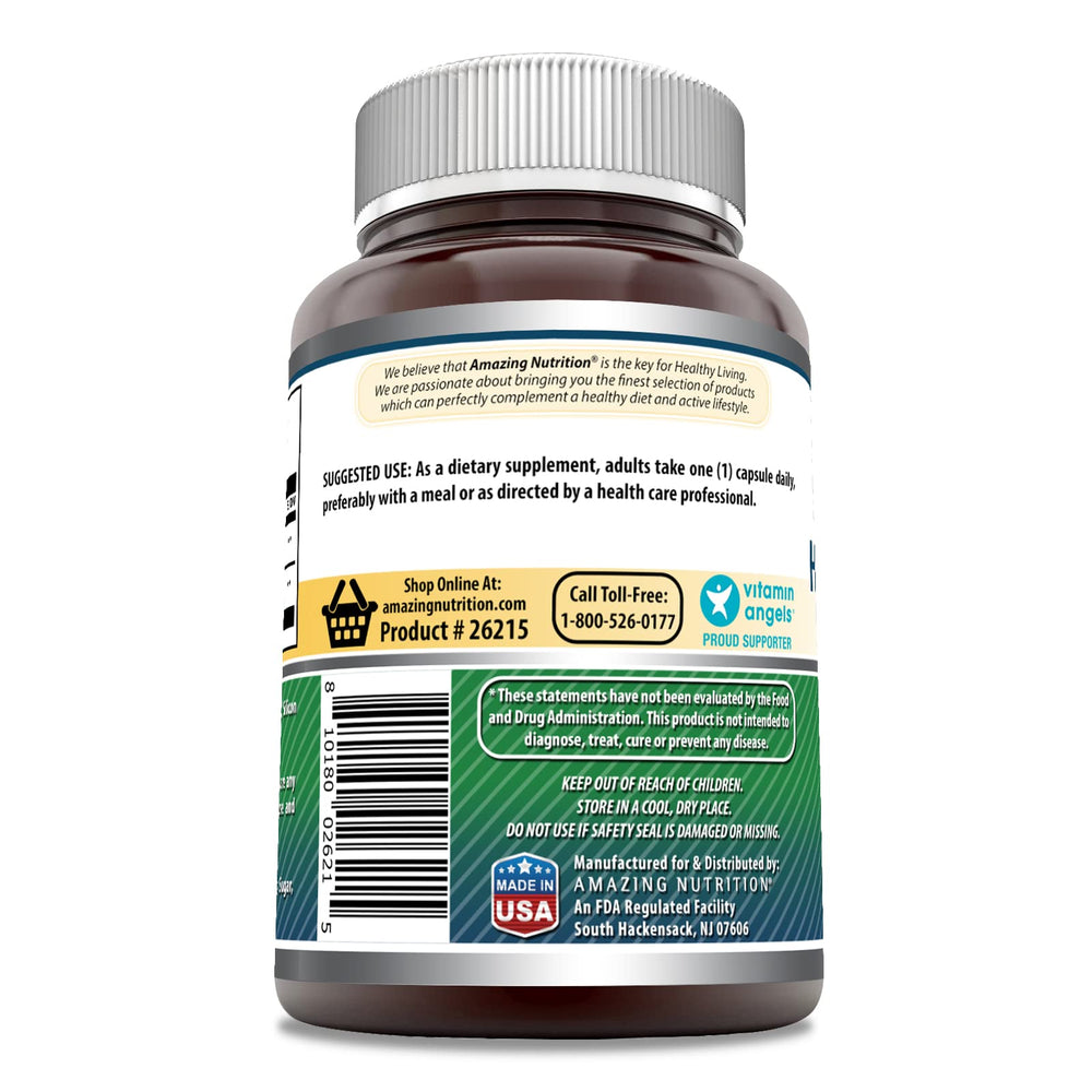 Supplement facts panel close-up