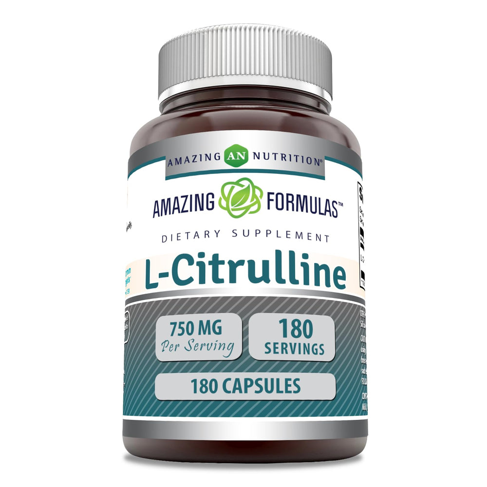 Amazing Formulas L-Citrulline 750 mg bottle with 180 capsules