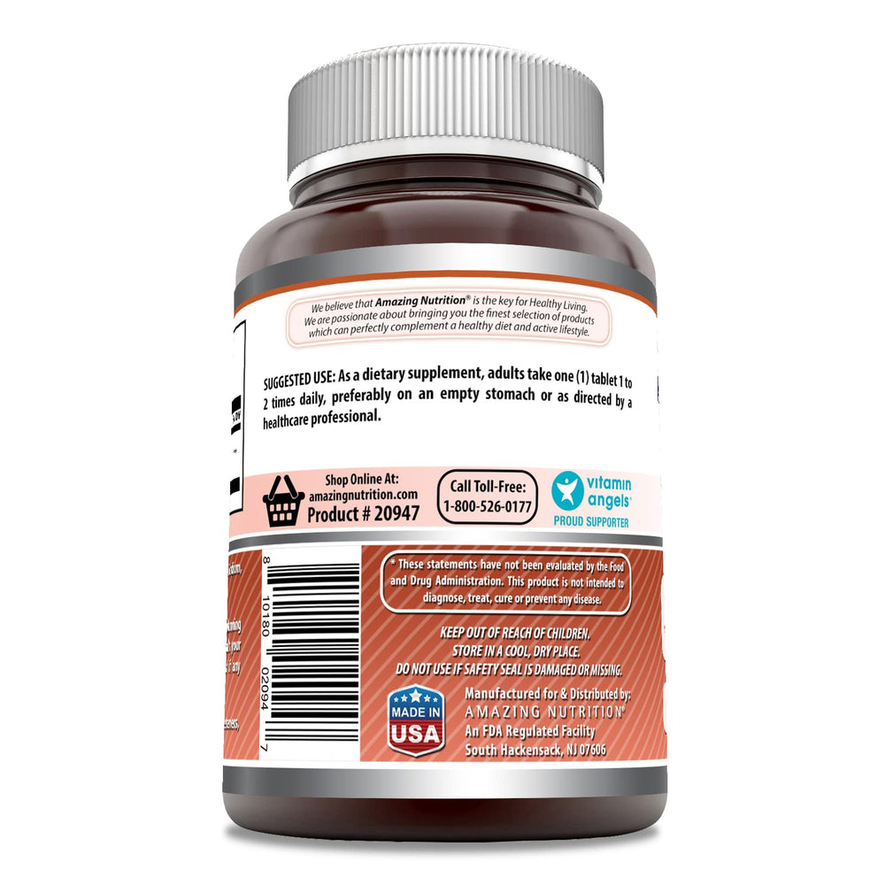 Serving size image showing 1 tablet per serving