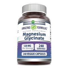 Amazing Formulas Magnesium Glycinate 120 mg bottle with veggie capsules