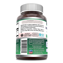 Box and bottle label of Amazing Formulas Melatonin Supplement
