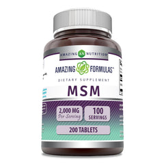 MSM supplement bottle label