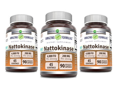Amazing Formulas Nattokinase 100 mg Veggie Capsules - 90 Count - 3 Pack