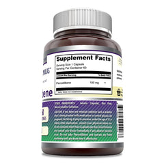 Pterostilbene supplement bottle on white background