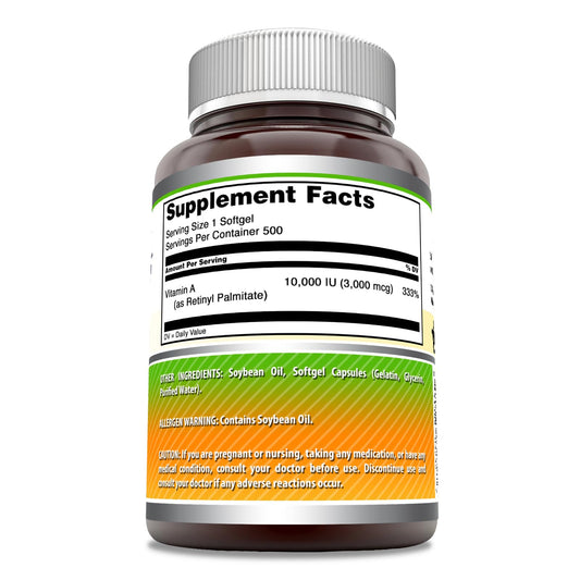 Close-up of Amazing Formulas Vitamin A softgels