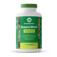Bottle of Amazing Grass Greens Blend Superfood Capsules
