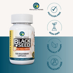 Capsules of Whole Spectrum Black Seed & Garlic