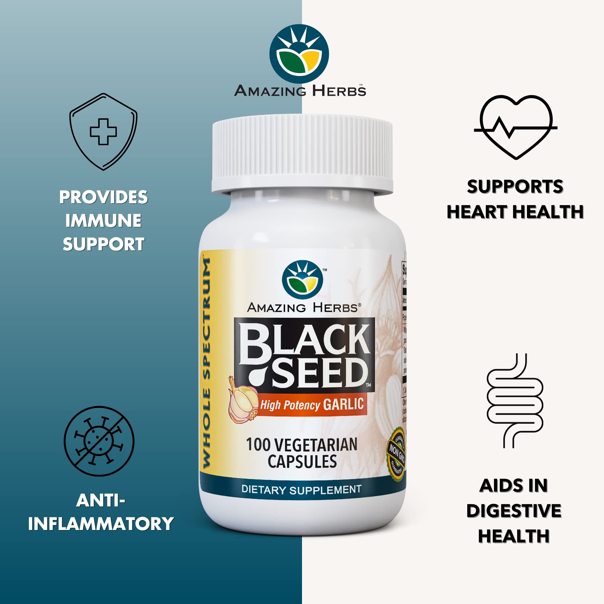 100-count bottle packaging of Amazing Herbs supplement