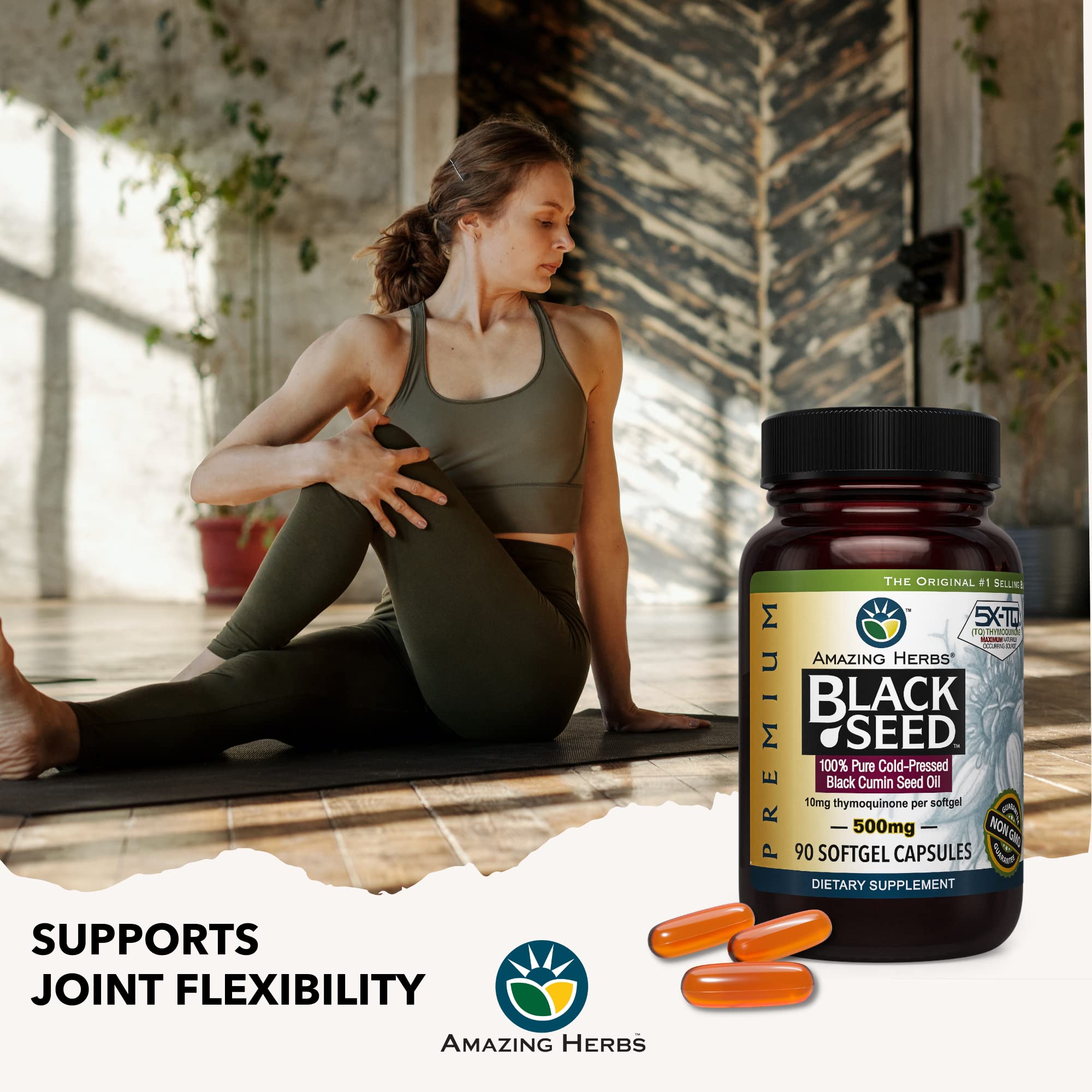 Ingredients highlight for Amazing Herbs Black Seed Oil Capsules