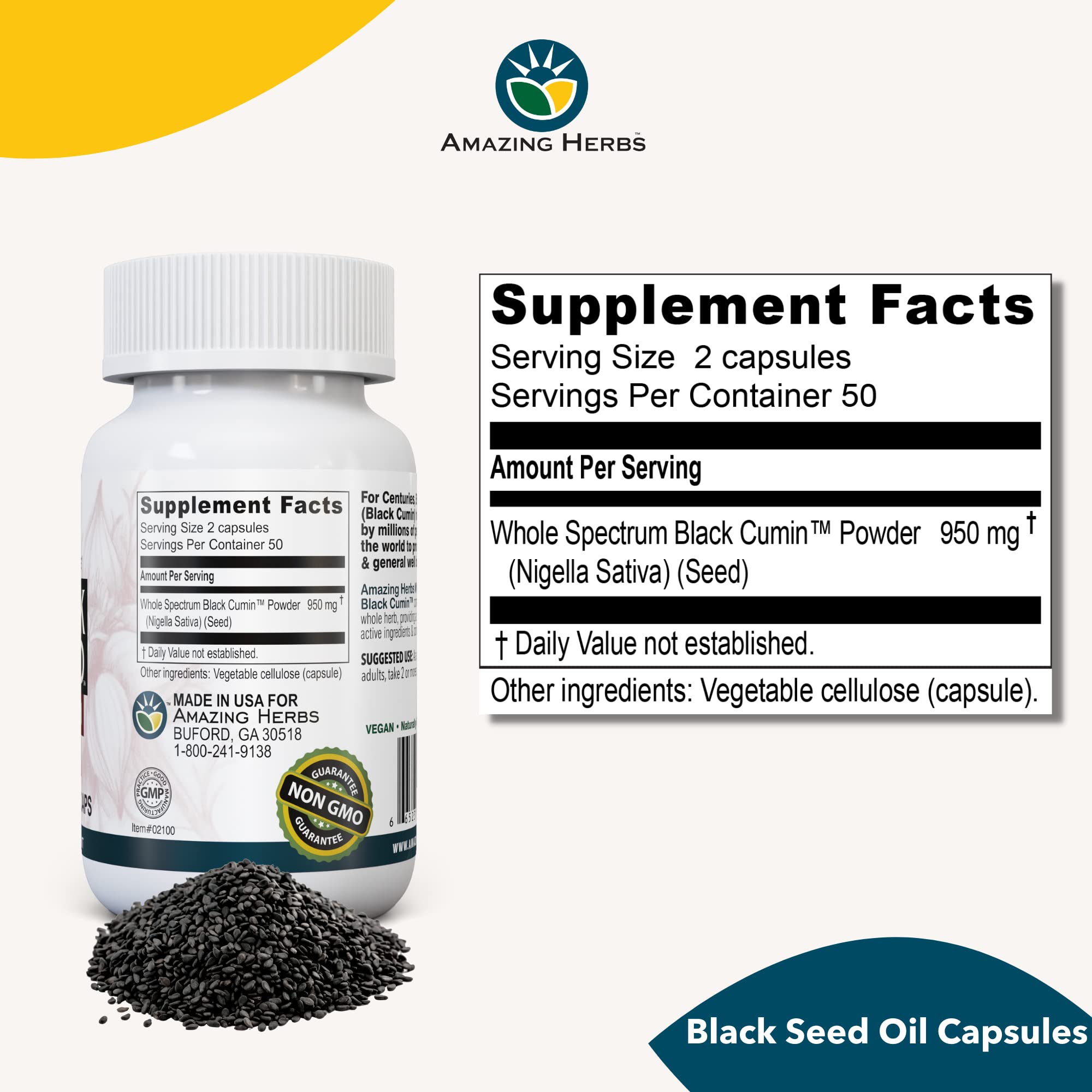 Capsules spilled from bottle showing 475mg dosage per capsule