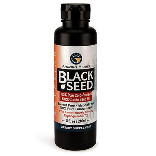 Bottle of Amazing Herbs Egyptian Black Seed Oil - 8 oz