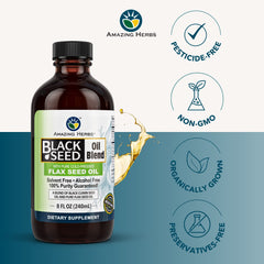 Gluten-free and non-GMO icons for Amazing Herbs product