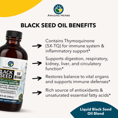Nigella sativa seeds used in the oil blend