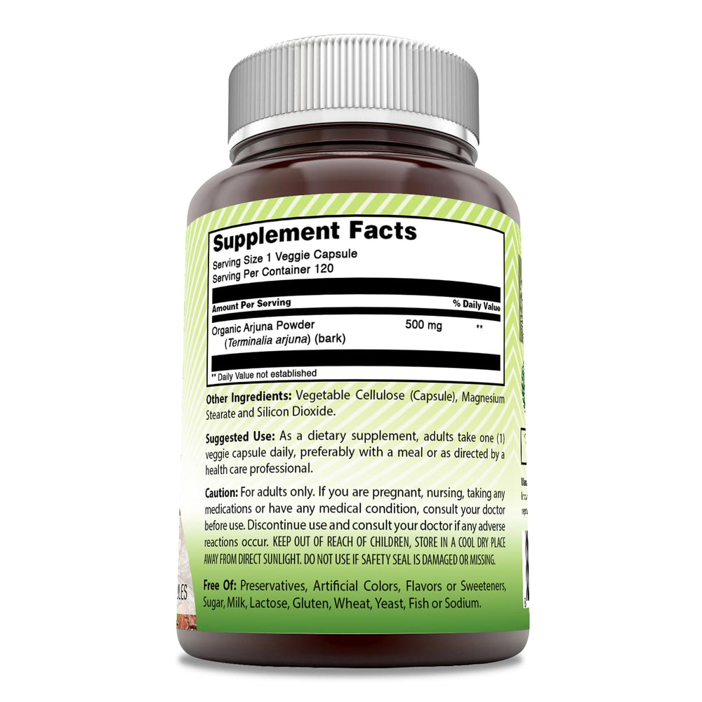 Arjuna bark ingredients for supplement